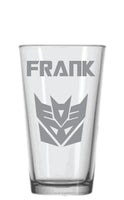 Decepticons Transformers Etched Glasses