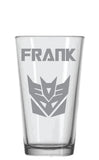 Decepticons Transformers Etched Glasses