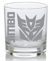 Decepticons Transformers Etched Glasses