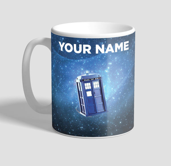 Personalised Dr Who Tardis Coffee Mug