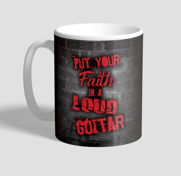 KISS loud Guitar Coffee Mug